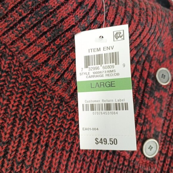 NWT $49 Style&Co Fall Ribbed Sweater LARGE(12-14) Cowl Neck Pullover Burgundy - Picture 4 of 10